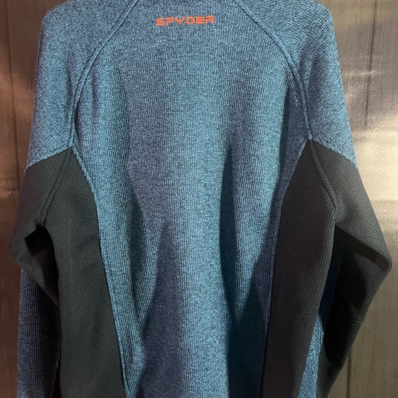 Spyder Mens Large Blue and Orange Zip Coat. - Picture 5 of 5